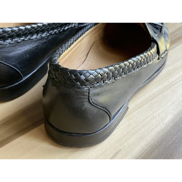 Allen Edmonds Maxfield Black Men\'s 10.5 C Width Slip-On Loafer Leather Tassel main image 8